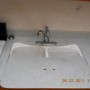 Kitchen sink with Corian filler