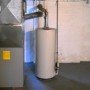 basement newer furnace and hot water tank