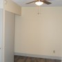 bedroom closet and ceiling fan