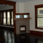 decorative non-functional fireplace in living room