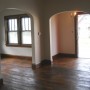 Family room view and entry door view through living room
