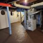 Basement and gas forced air furnace heater