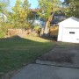 rear yard, driveway and garage