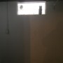 clothes dryer vent in glass block window