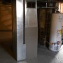 newer gas forced air furnace heater and gas hot water tank heater