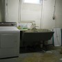 basement laundry area